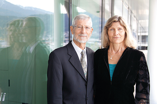 Professor Dr. Erwin Hochmair (links) und Dr. Ingeborg Hochmair