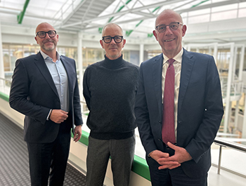 Bildbeschreibung: Oliver Lux, Sonova, Eric Bernard, Sonova und Jakob Stephan Baschab, biha (v. l.)