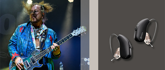 Das Foto zeigt Sebastian Baur – auch Buzz Dee genannt –, Gitarrist, Sänger und Schlagzeuger der Band Knorkator.